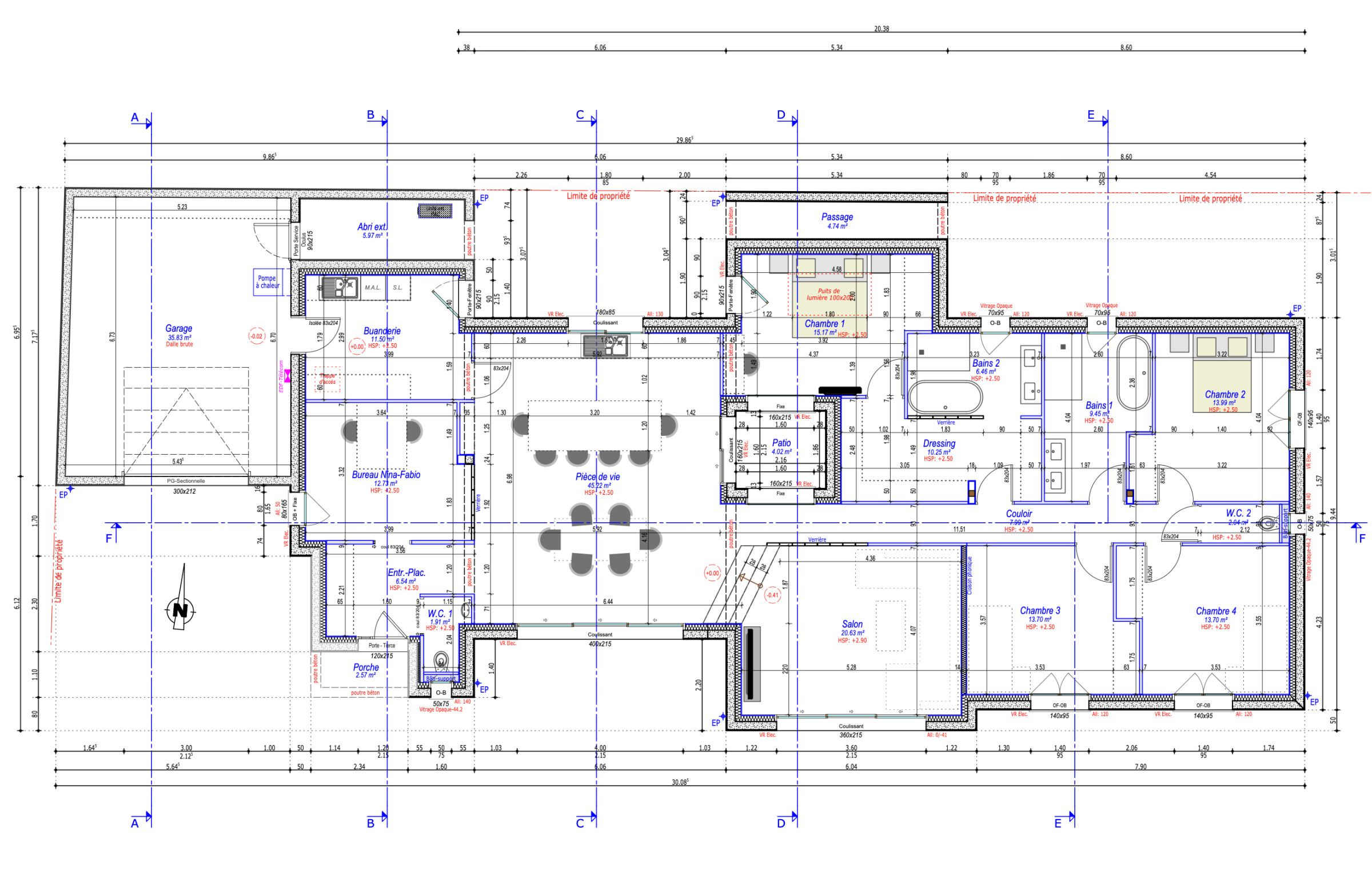 Plan Pavillon Contemporain Plain Pied - 225 m²