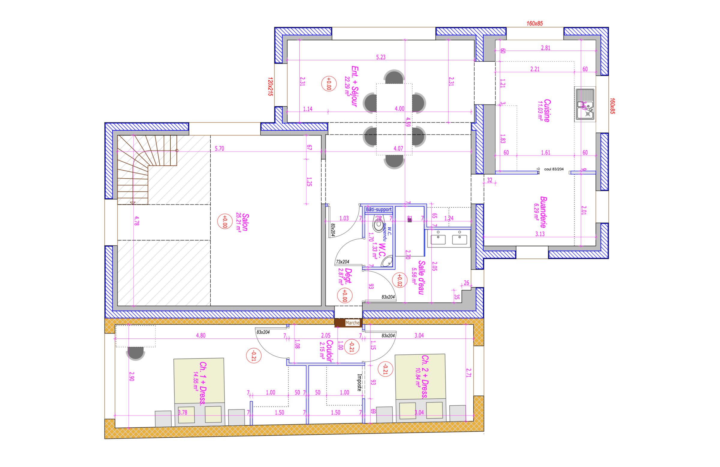 Plan Rénovation Traditionnelle - 90 m²