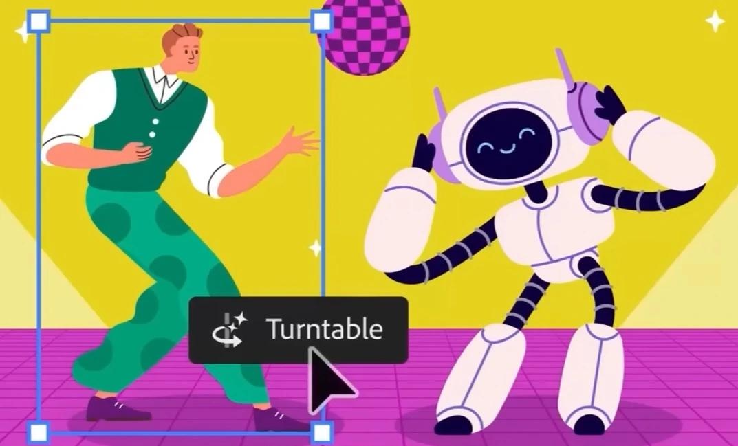 Turntable de Adobe Illustrator