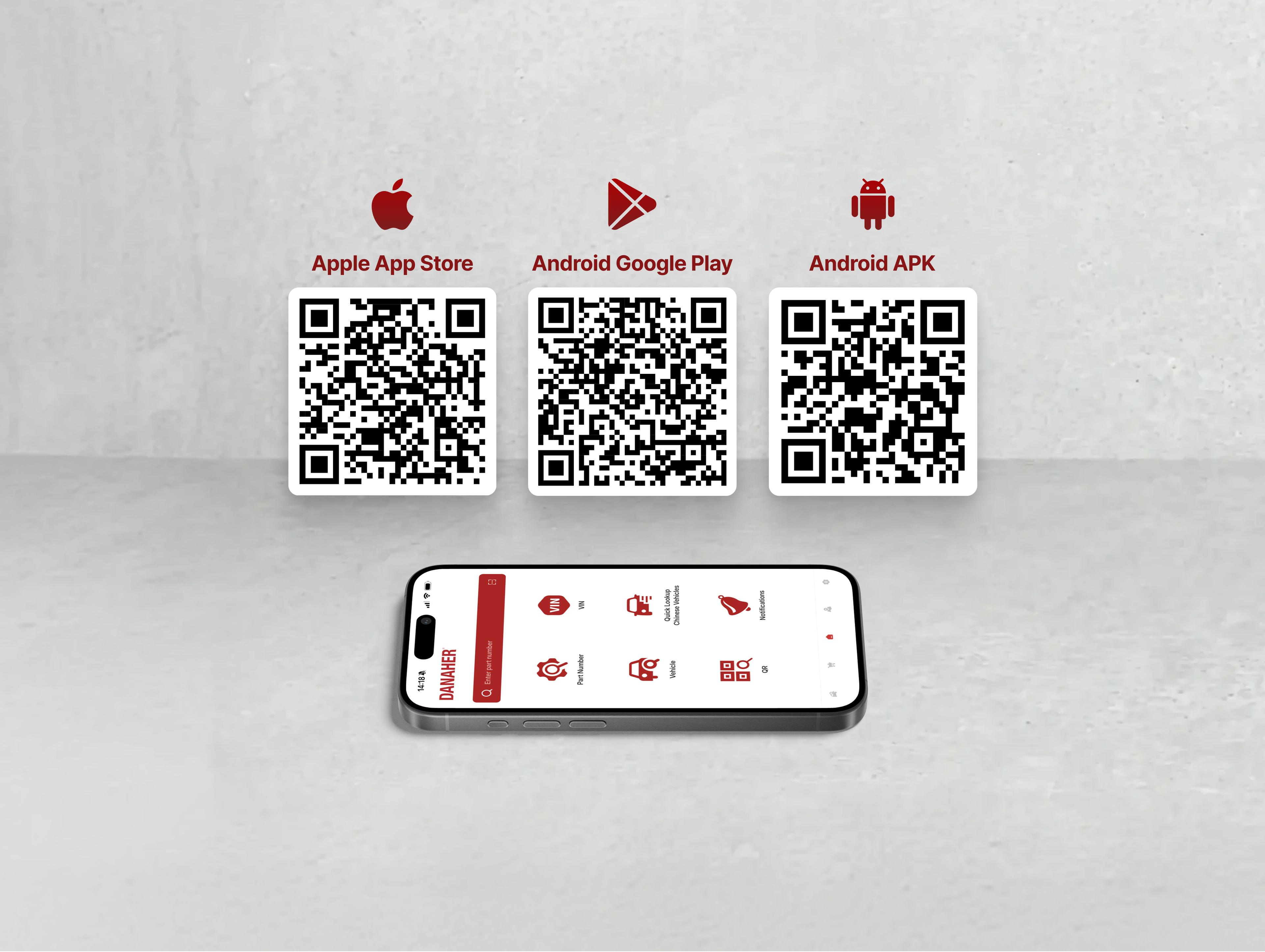 Danaher FindPro App - QR codes