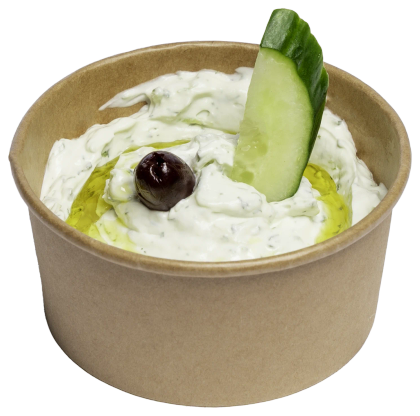 Tzatziki met komkommer en olijfolie