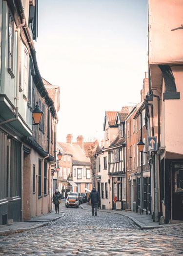 A view down the Norwich lanes