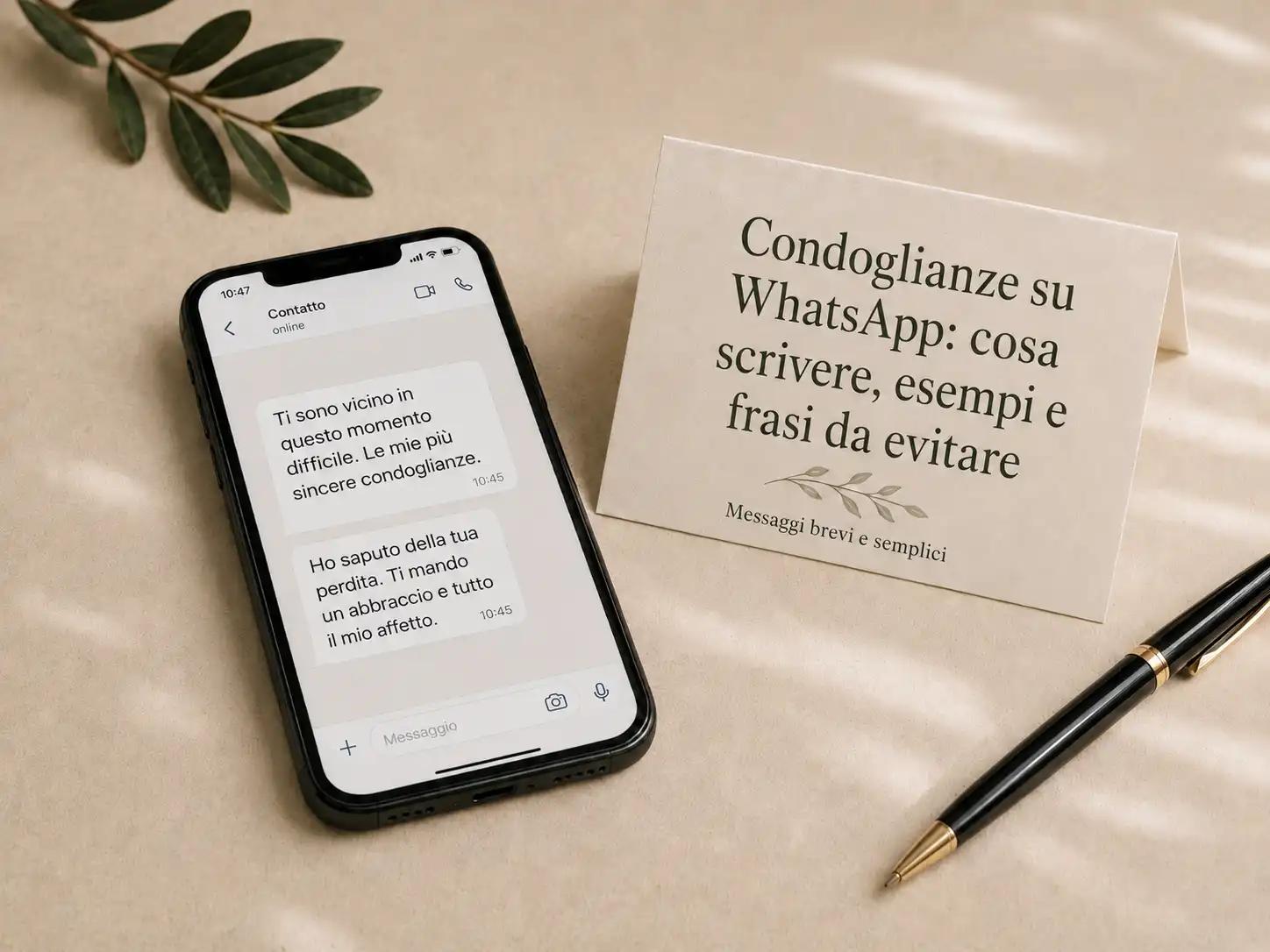 Condoglianze WhatsApp: frasi, esempi e cosa scrivere