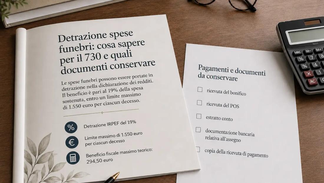 Detrazione spese funebri: importi, 730 e documenti