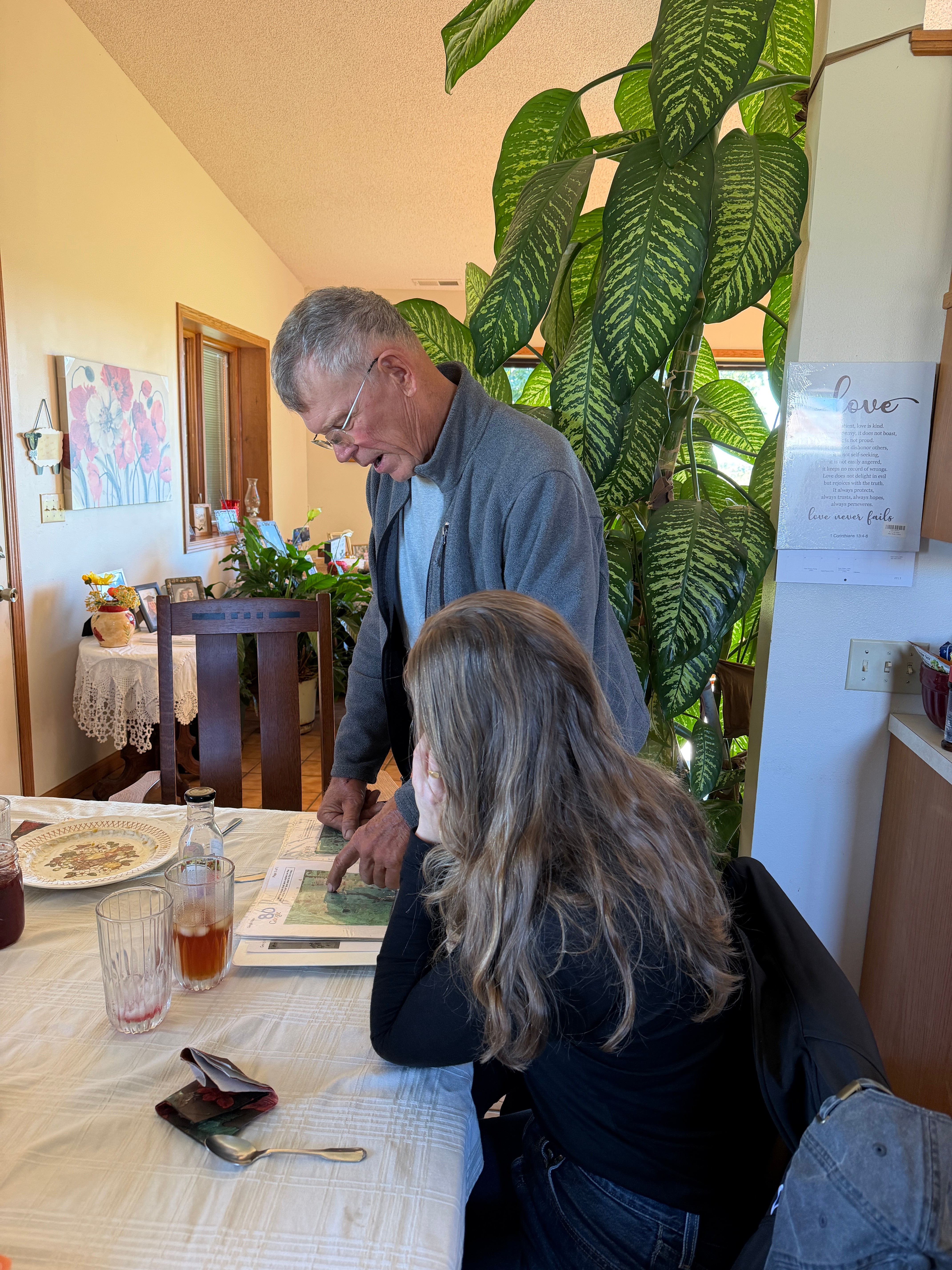 Monil spends time learning about customers rotational grazing plans