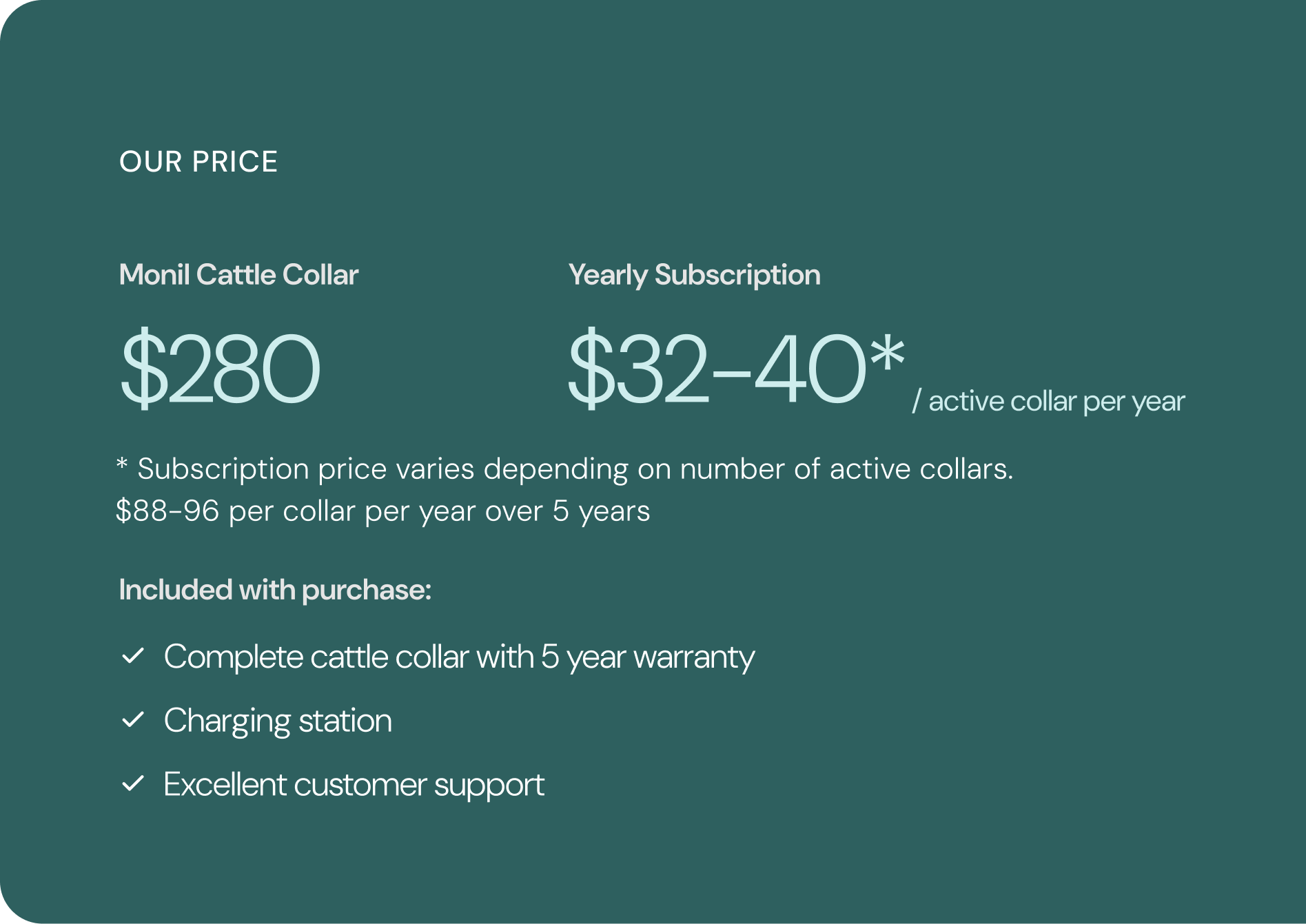 Monil Virtual Fence Pricing 