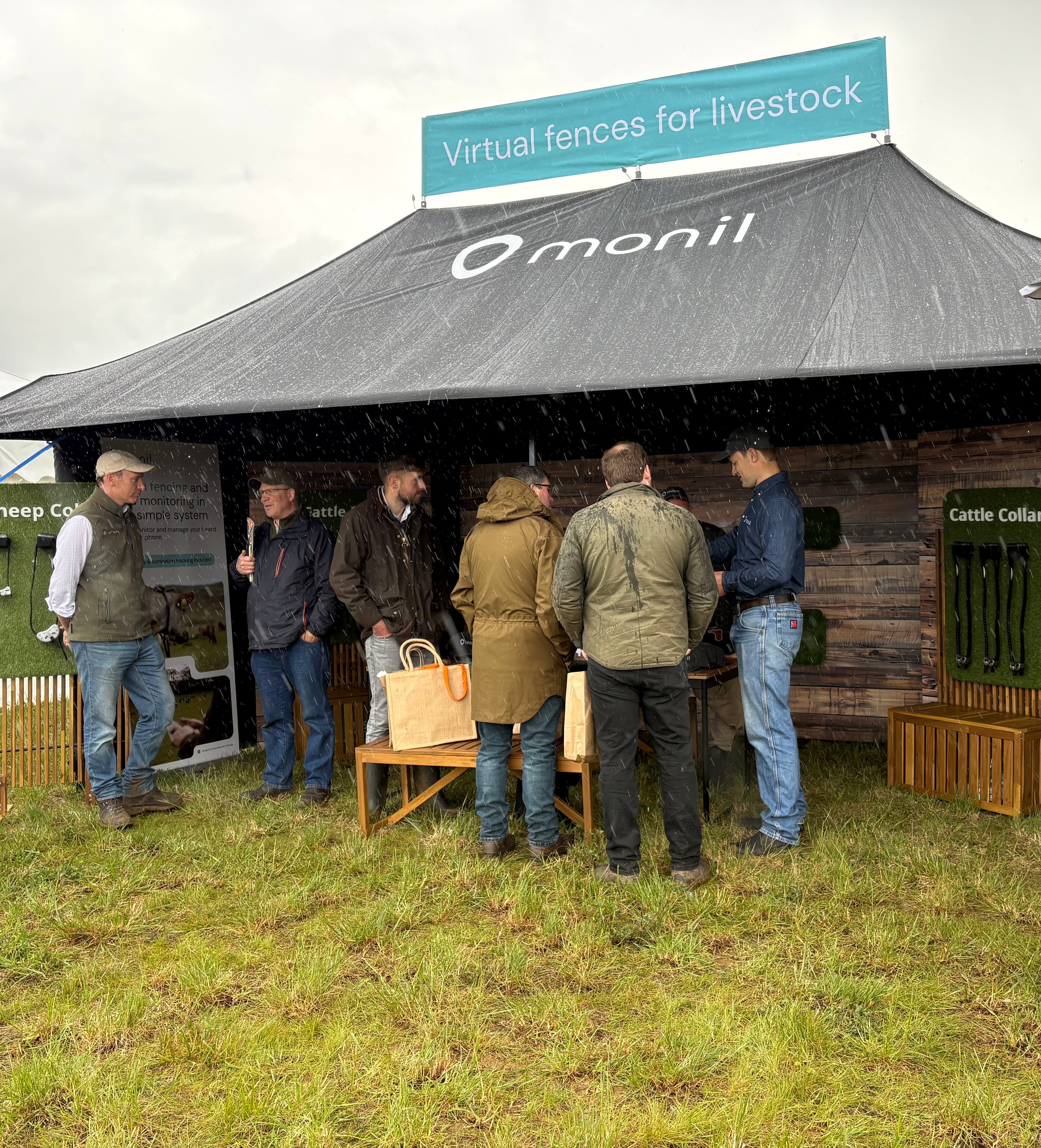 Monil Virtual Fences stand at Cereals 2026 hosted by Jeremy Clarkson at Diddly Squat Farm