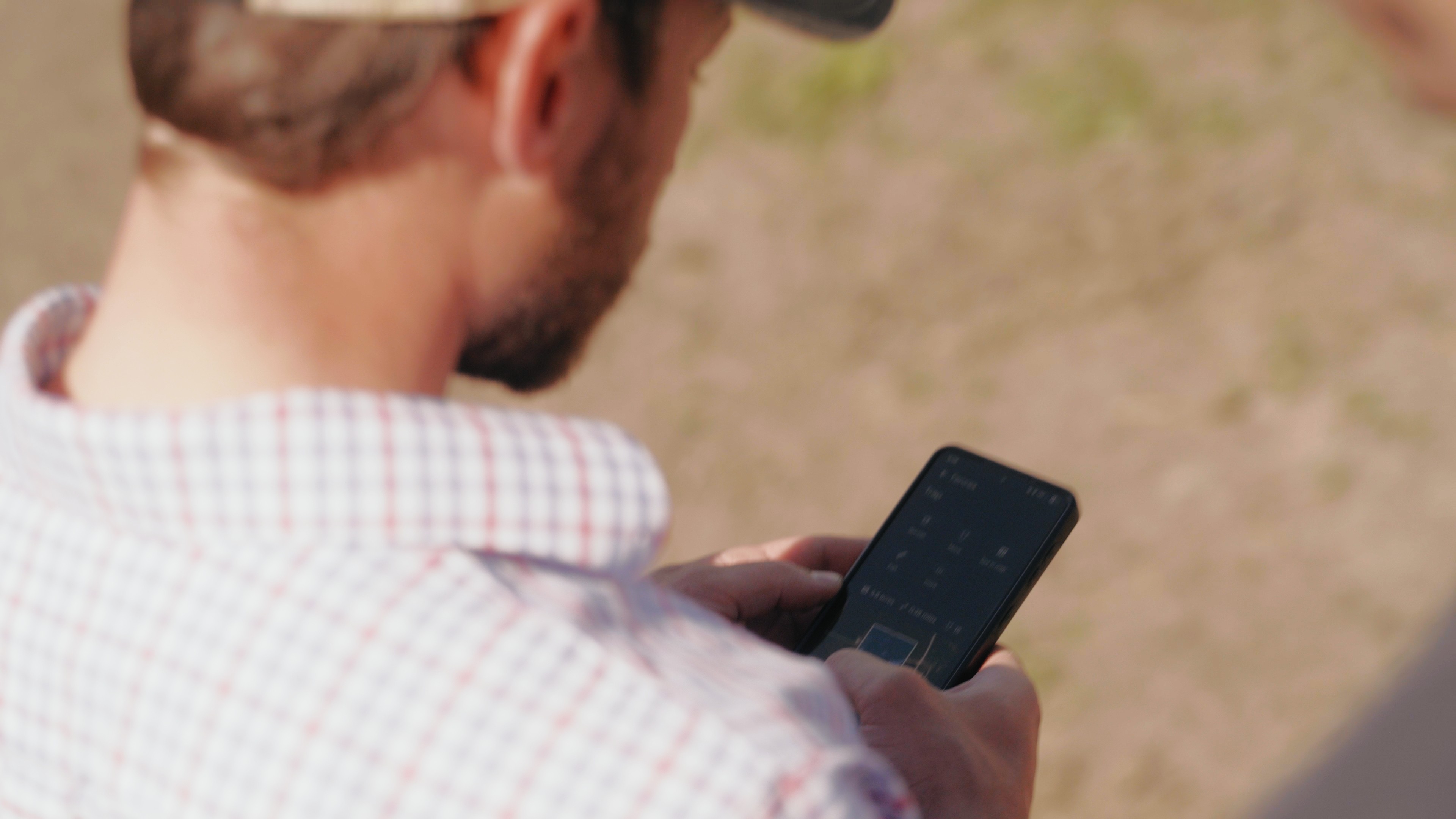 monil farmer setting up virtual fences 