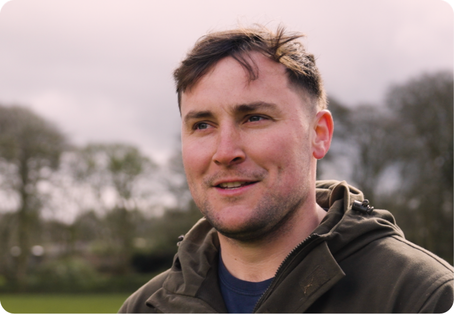 Person on phone placing grid