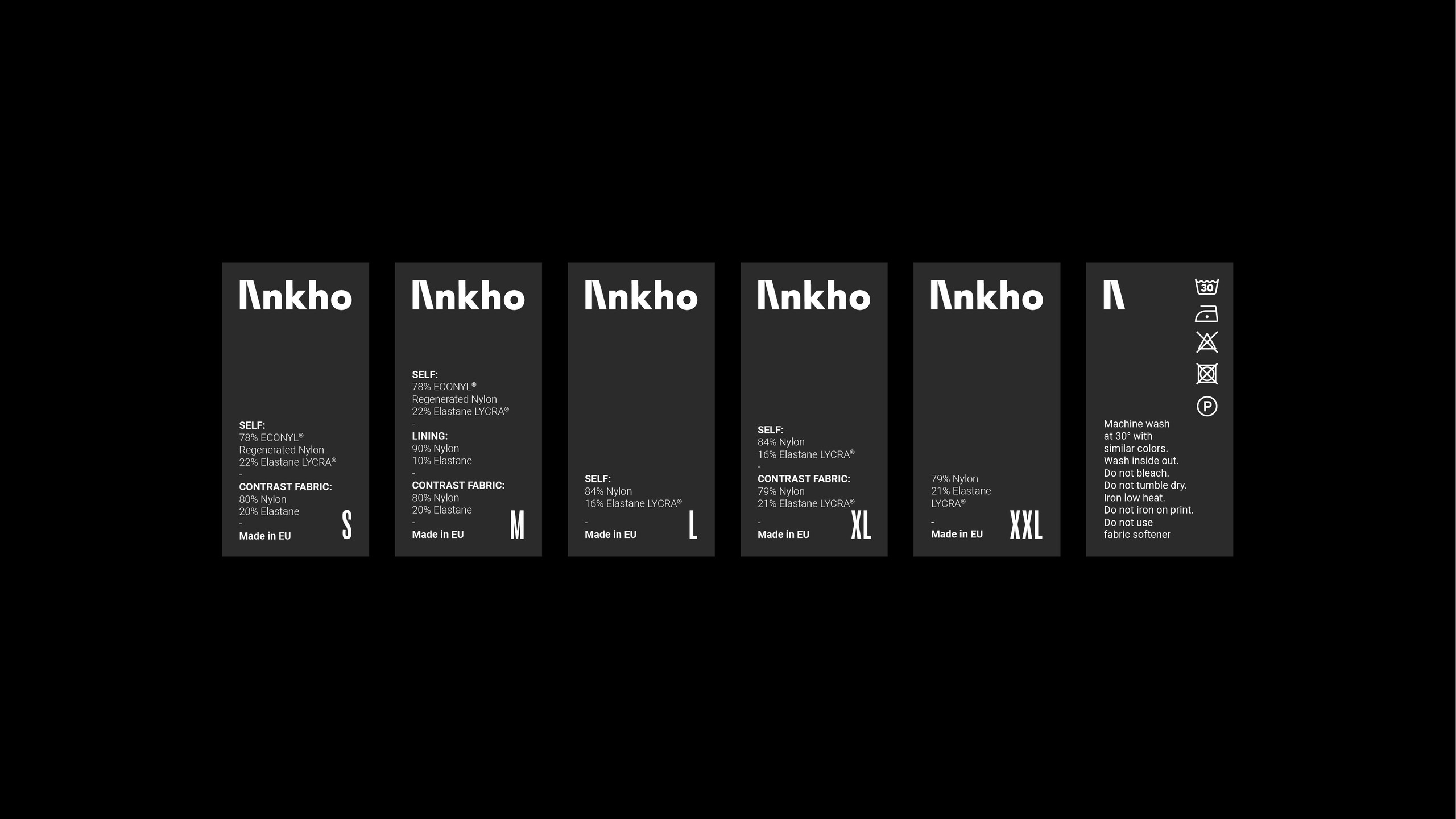 ankho labels and sizes