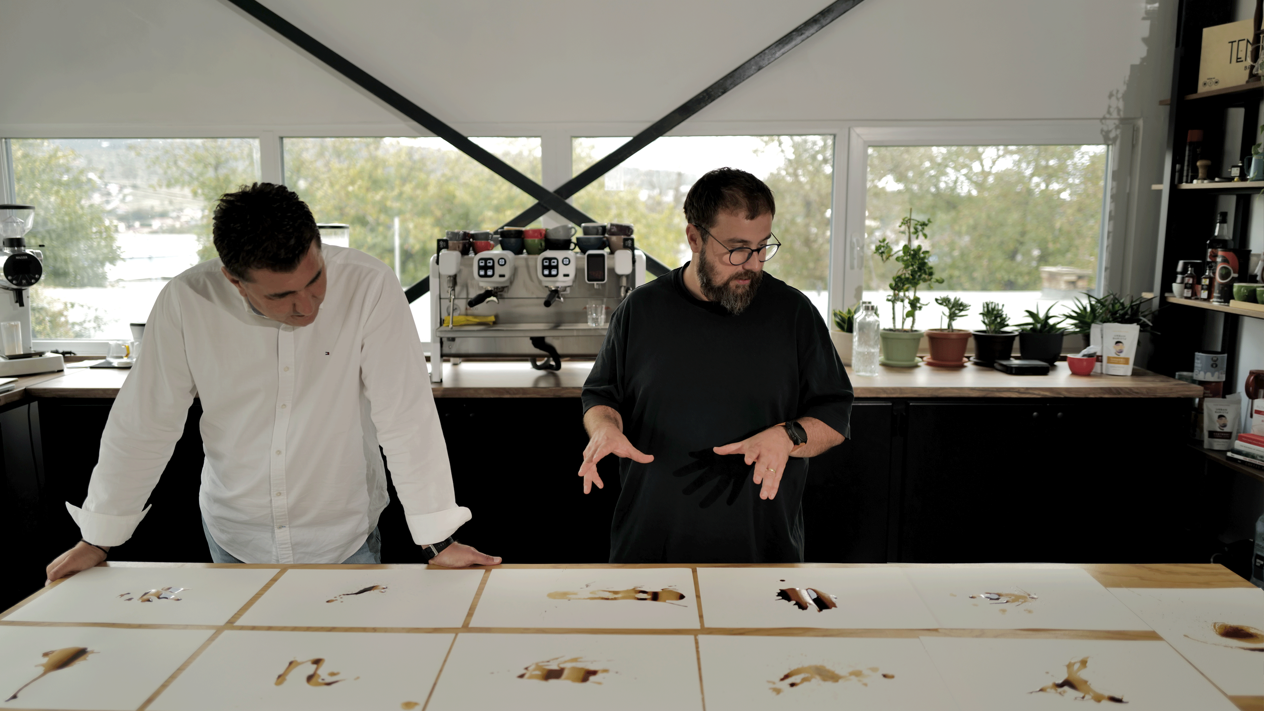 creative process using coffee stains