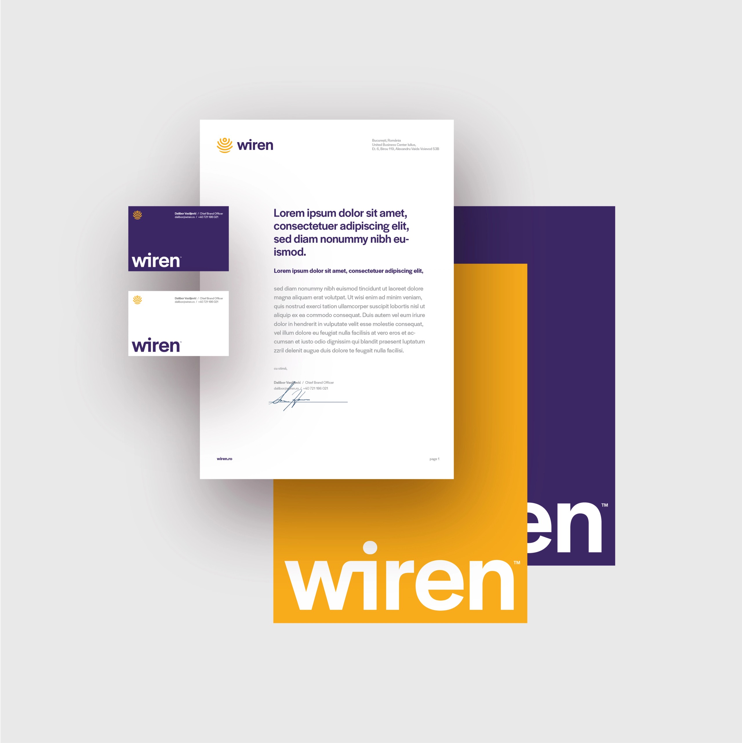 wiren business stationery