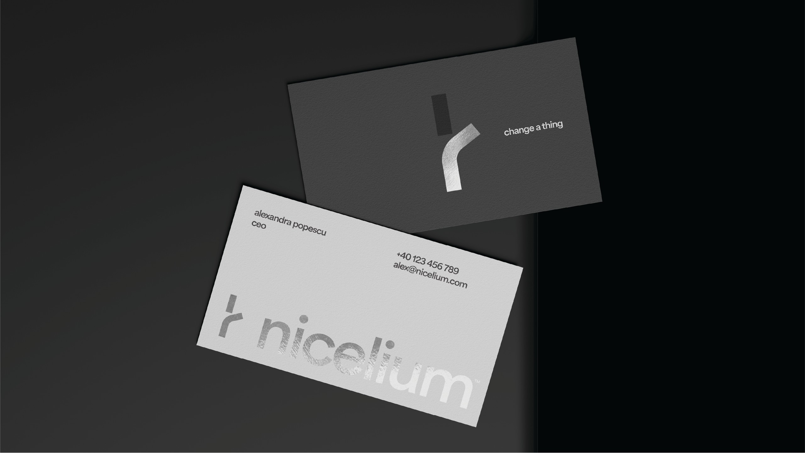 Nicelium business card design