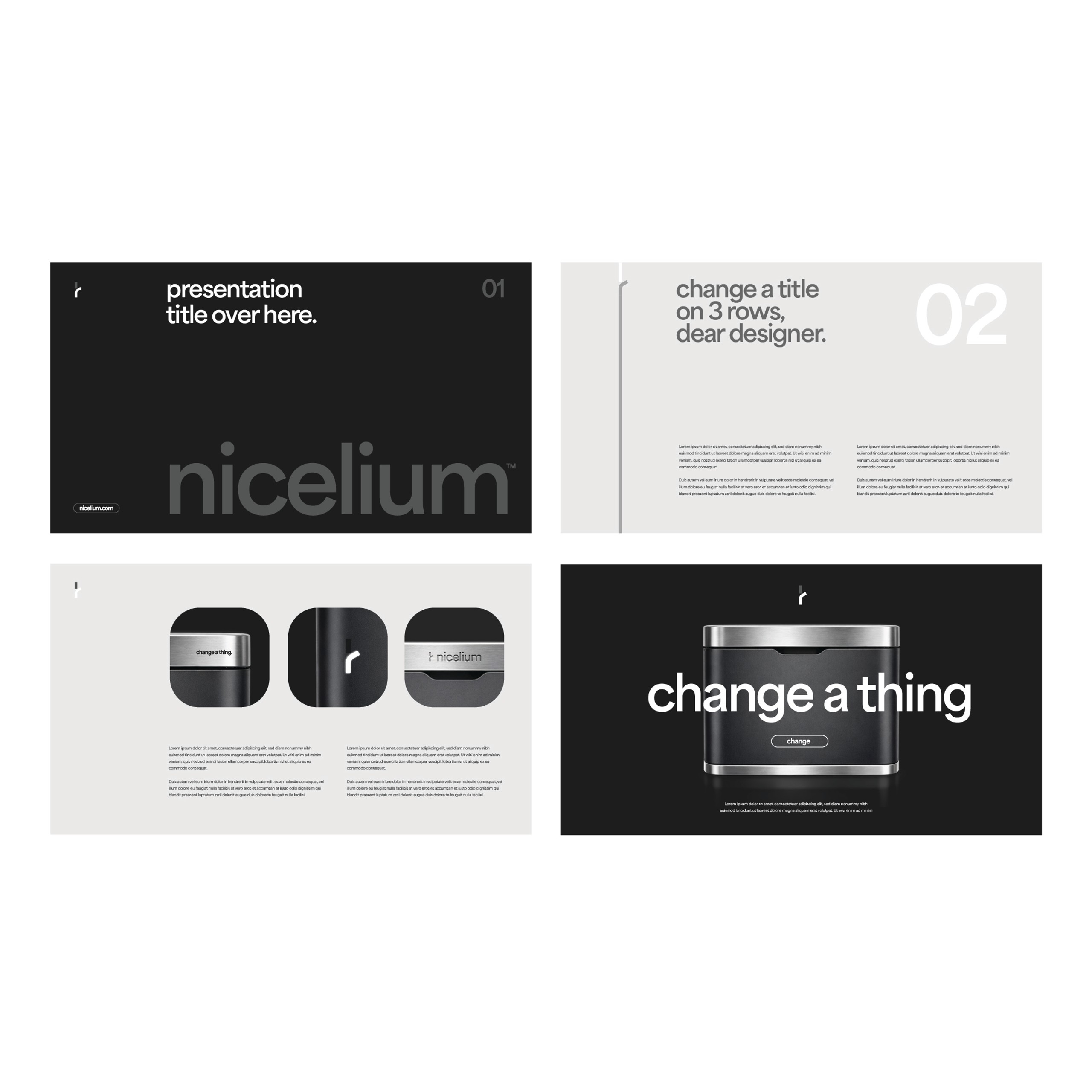 nicelium brand presentation design