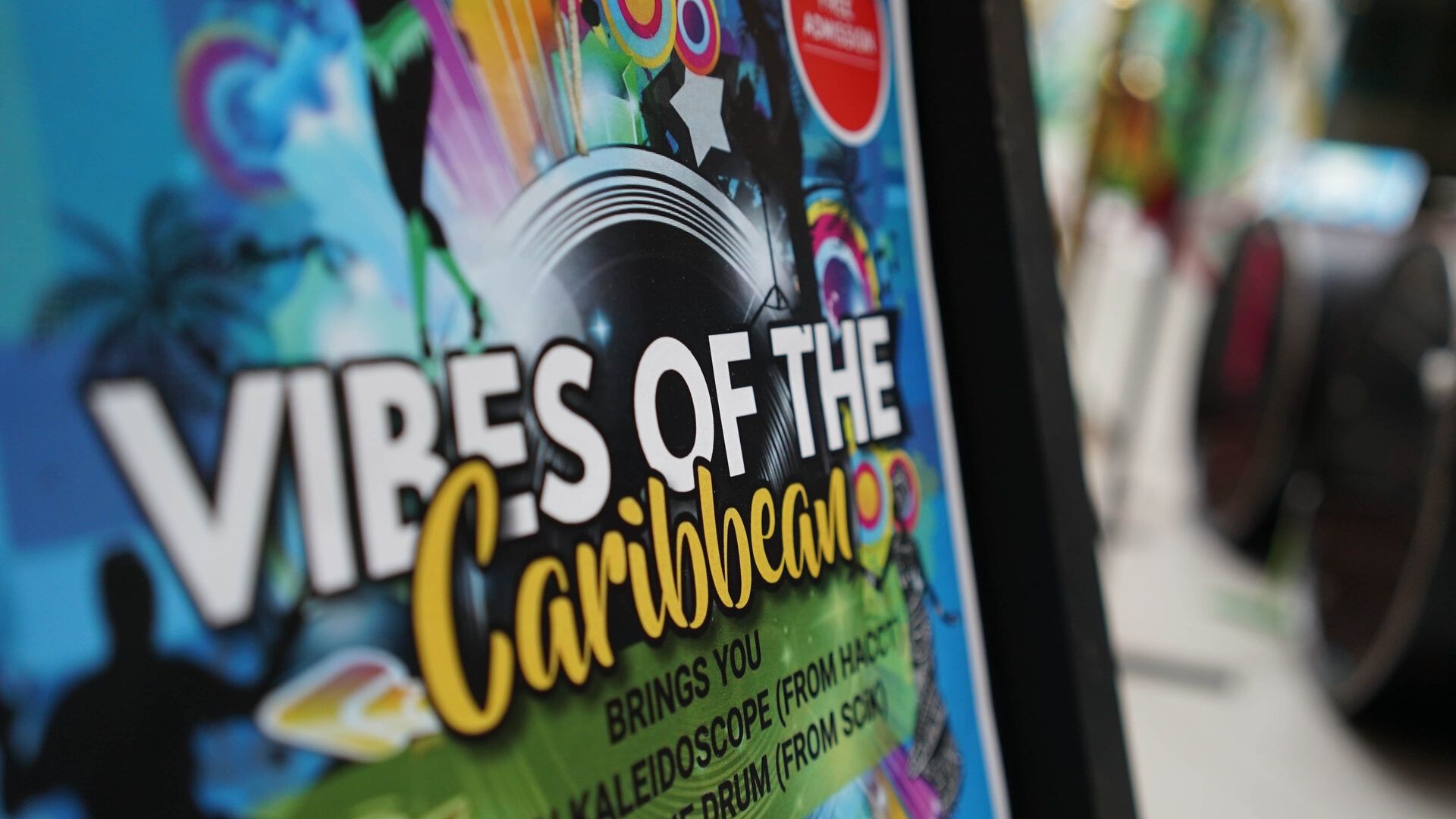 Poster artwork for the Vibes of the Caribbean event.