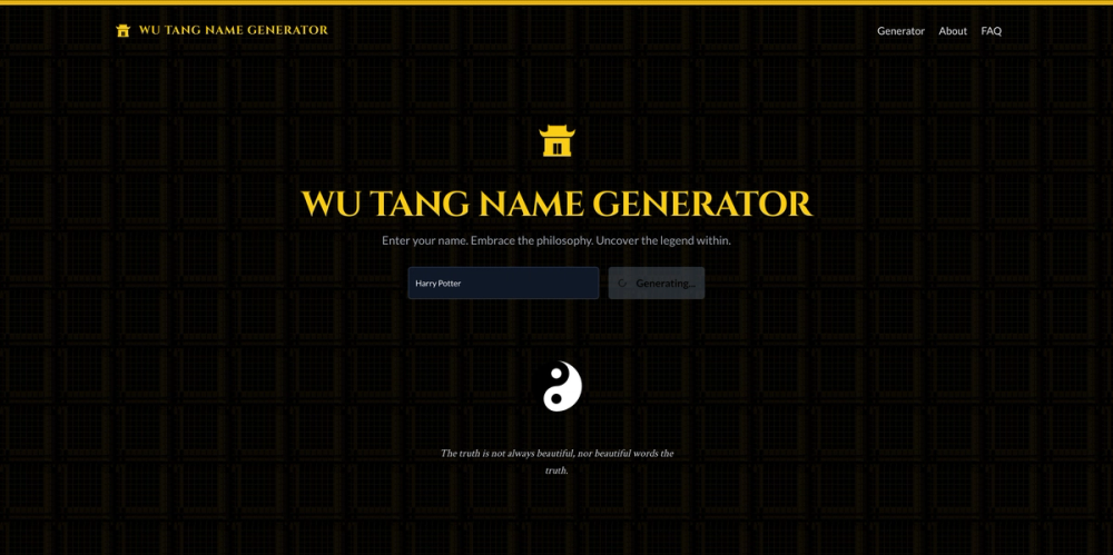 image of Wu-Tang Name Generator