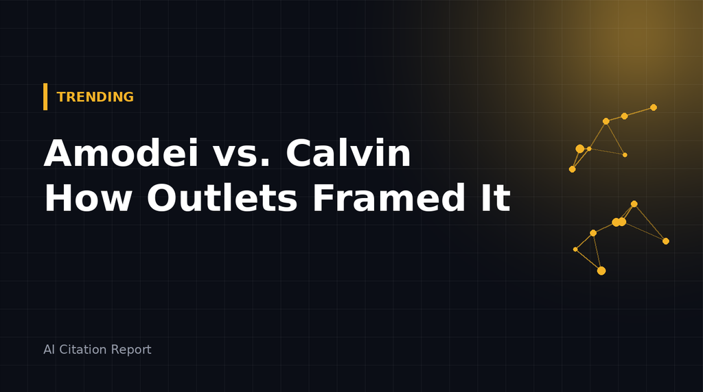 Illustration for: How Did Outlets Frame Dario Amodei's Reply to Nathan Calvin, and What Will AI Answers Repeat?