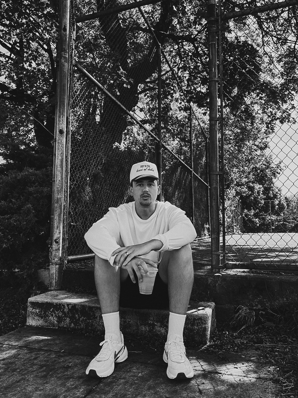 Barrett Shutt, founder of Playground, black and white portrait