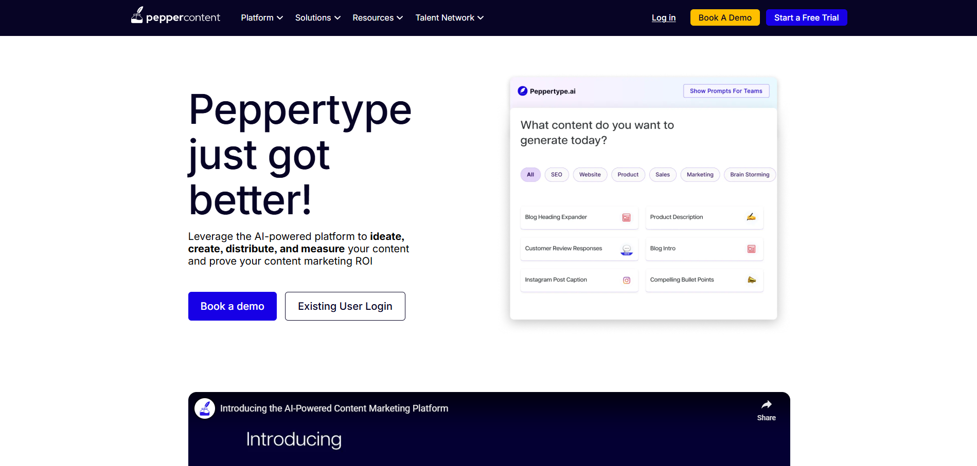 Peppertype.ai Homepage
