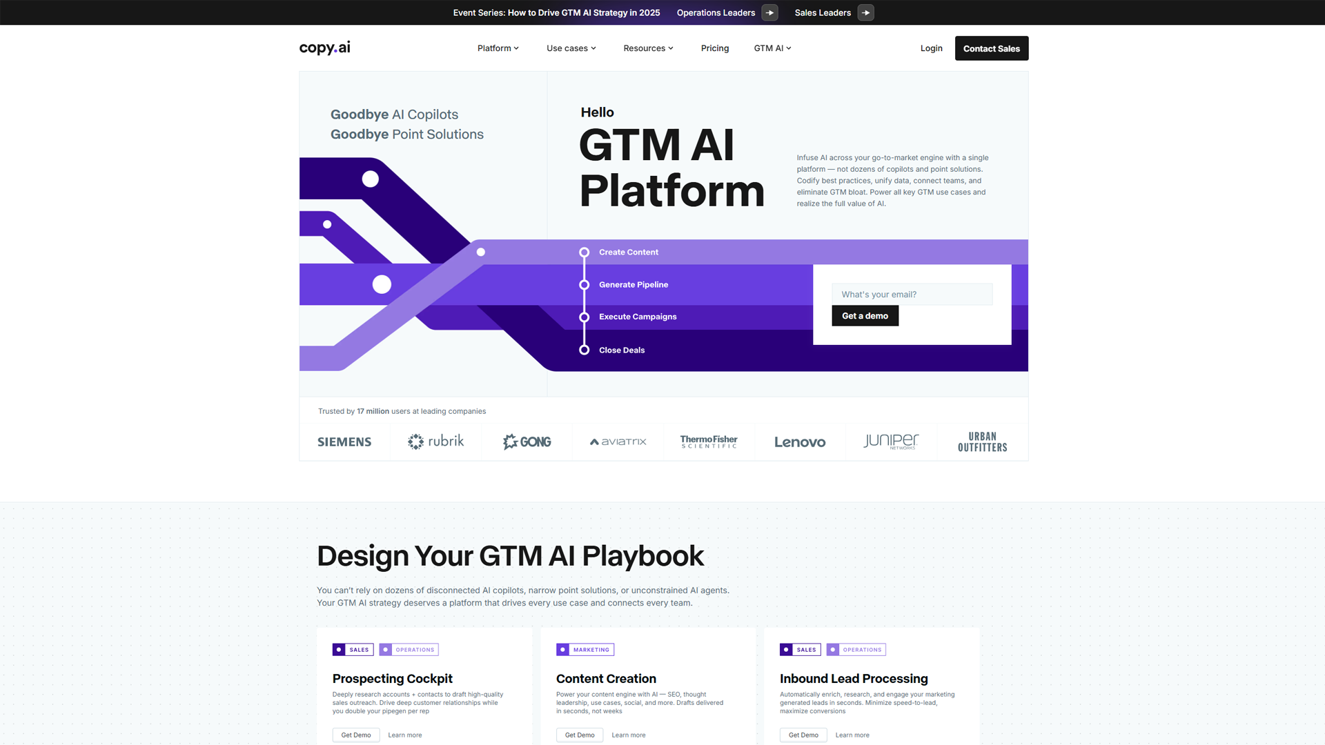 Copy.ai Homepage
