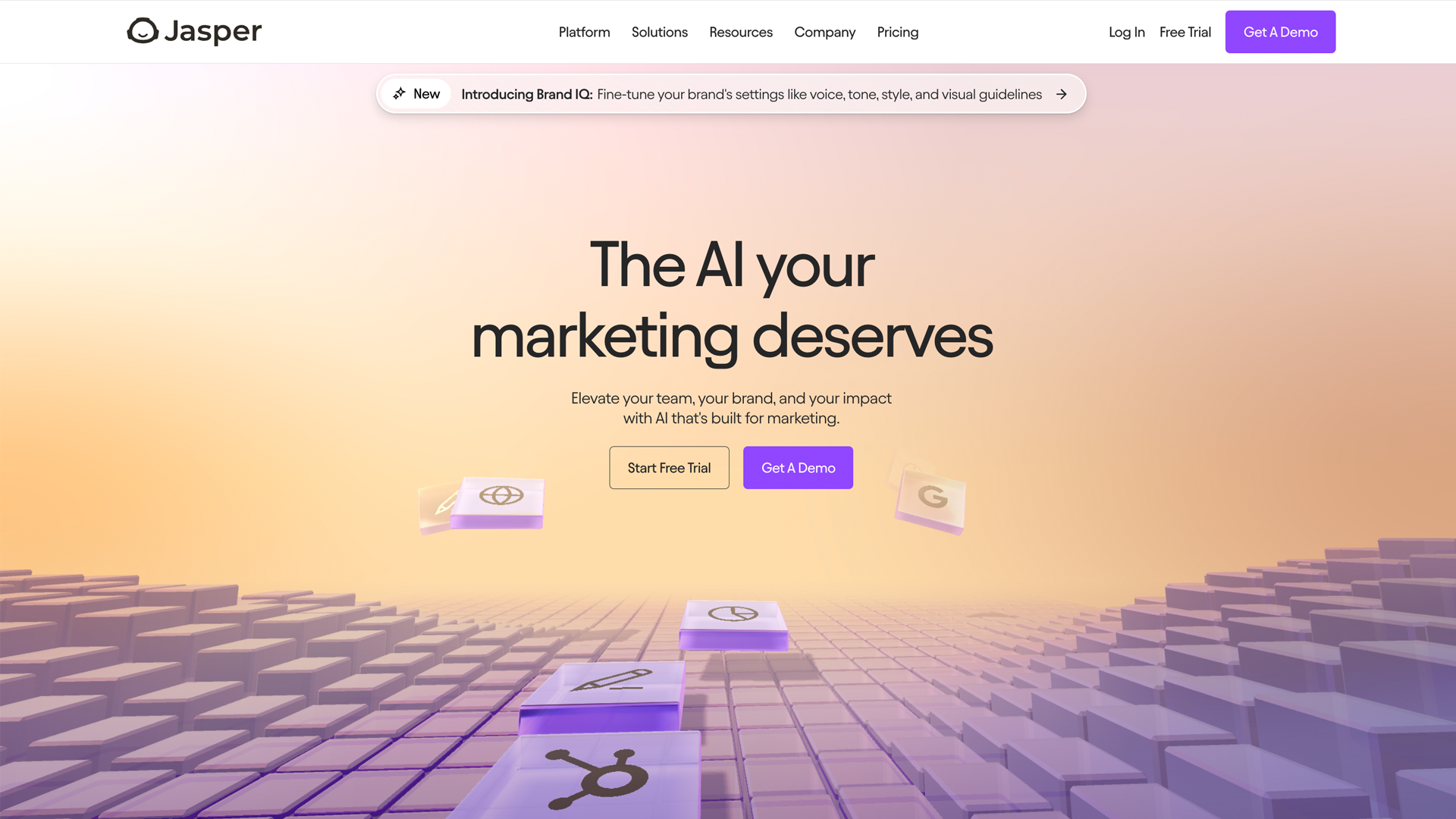 Jasper AI Homepage
