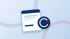 Fiche d'impôt et flèche circulaire de correction