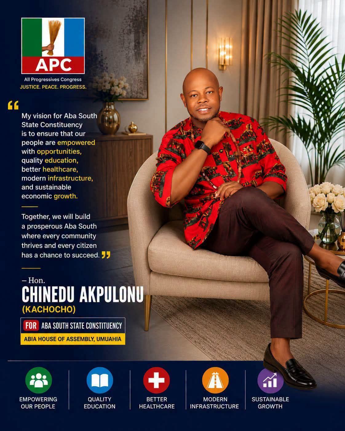 2027: Vote Kachocho for Transparent Leadership and People-Centered Representation in Aba South
