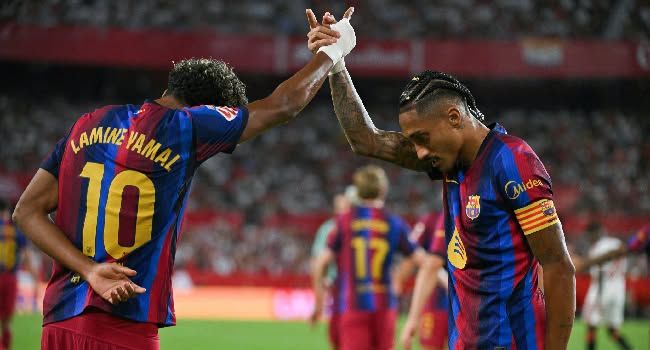 Raphinha Hat-Trick Fires Barca To Win At Sevilla