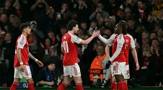 Sports: Eze Rocket Fires Arsenal Into Champions League Quarters