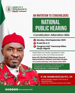 National Public Hearing on Constitution Alteration Bills