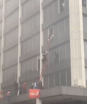 UBA Staff Escape Through Windows as Fire Erupts at Afriland Tower, Lagos