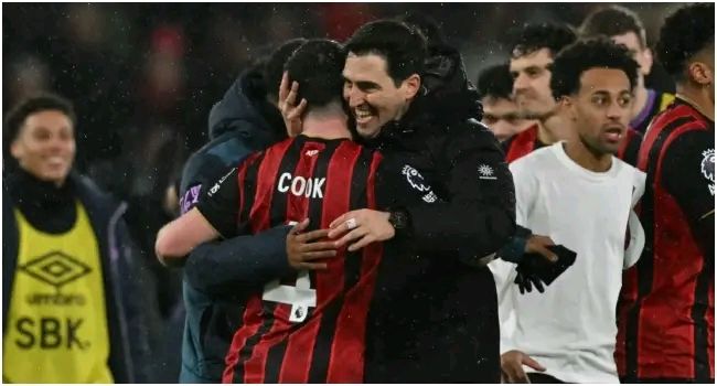 Sports: Bournemouth Snap Liverpool’s Unbeaten Run To Up Pressure On Slot