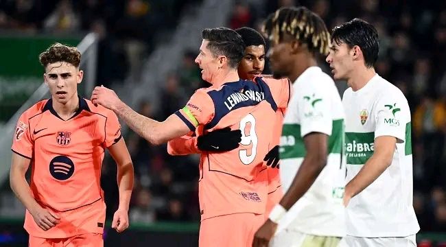 Sports: Barcelona Edge Past Albacete Into Copa Del Rey Semis