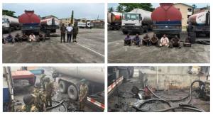 Crime Watch: Troops Dismantle Illegal Bunkering Site In Lagos, Arrest Six Suspects
