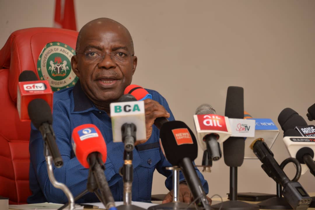 Abia gov vows to support LP candidate, unseat Kalu