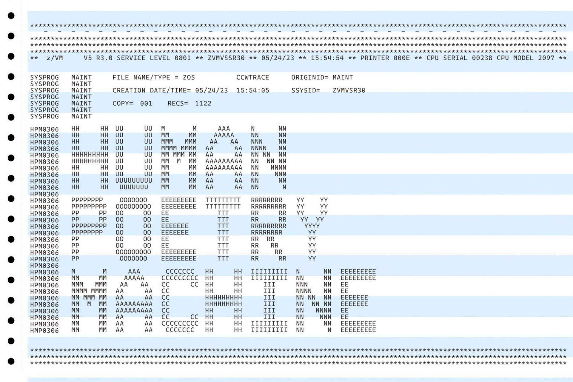 A dot matrix printout that reads Human Poetry Machine in ASCII