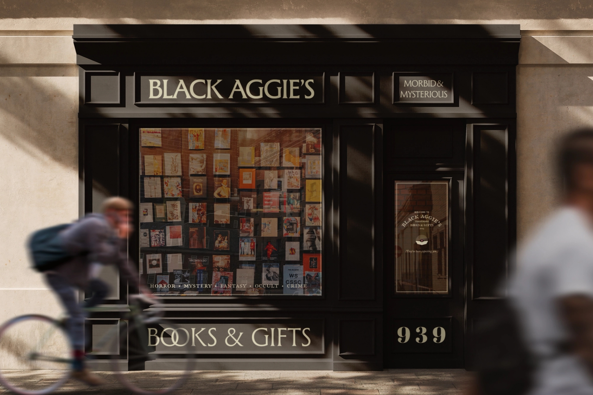Black Aggie's store front mockup