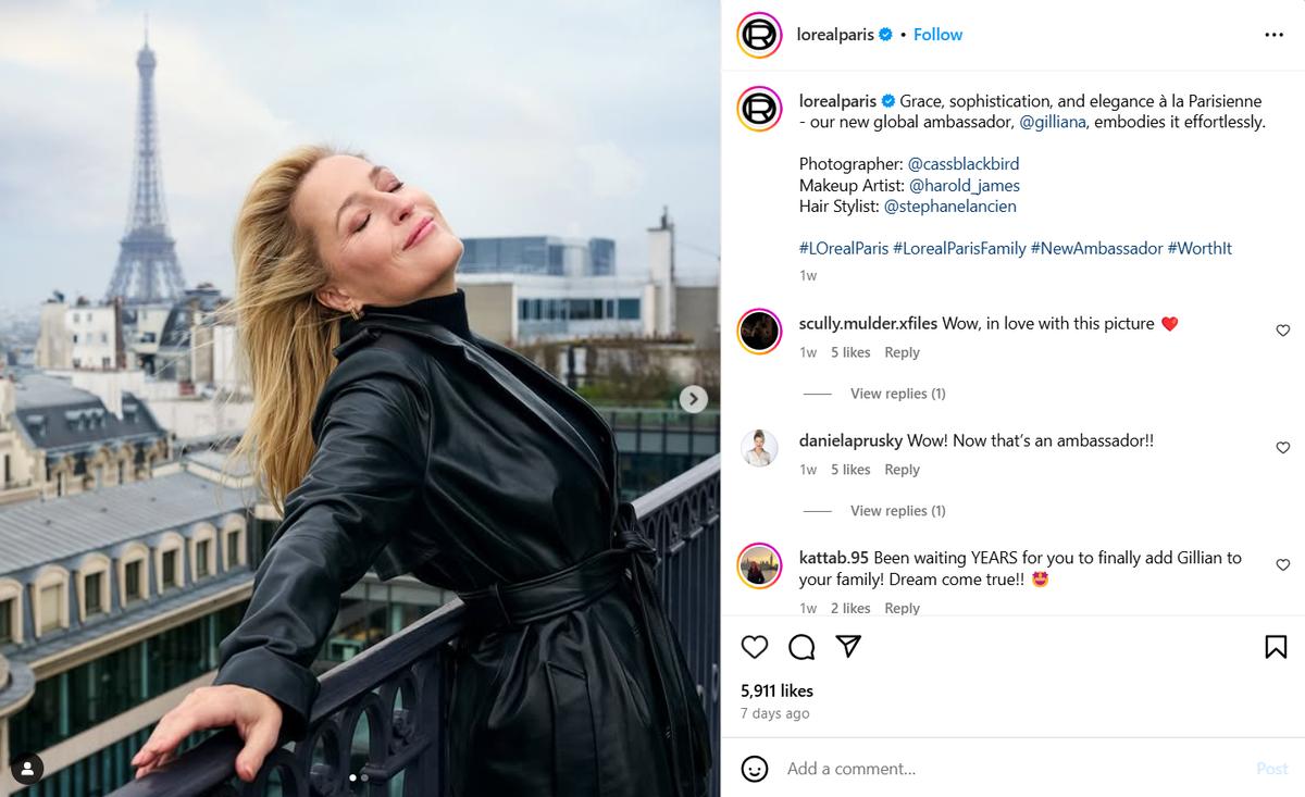 L'Oréal Paris's 'Age Perfect' Campaign with Gillian Anderson To Redefine Inclusivity