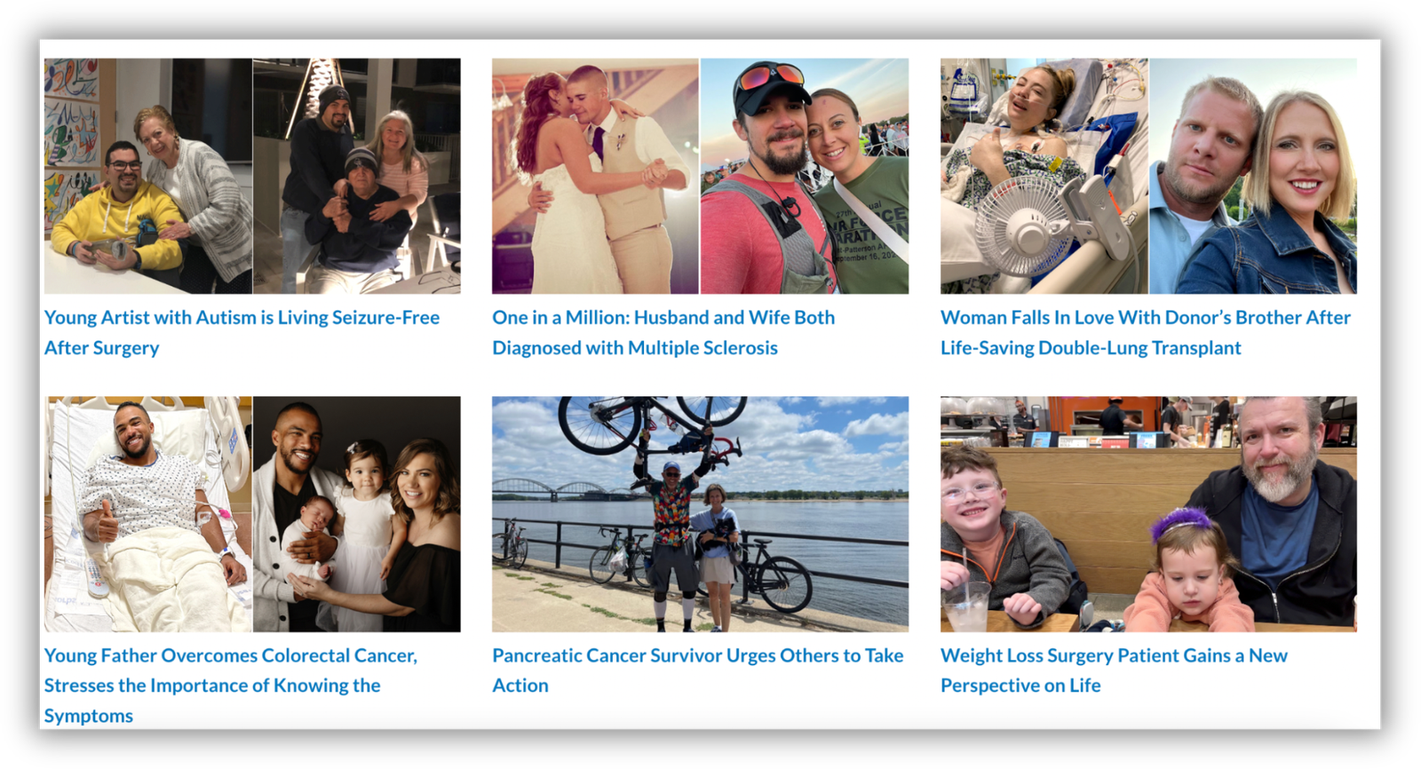 Healthcare patient story article examples