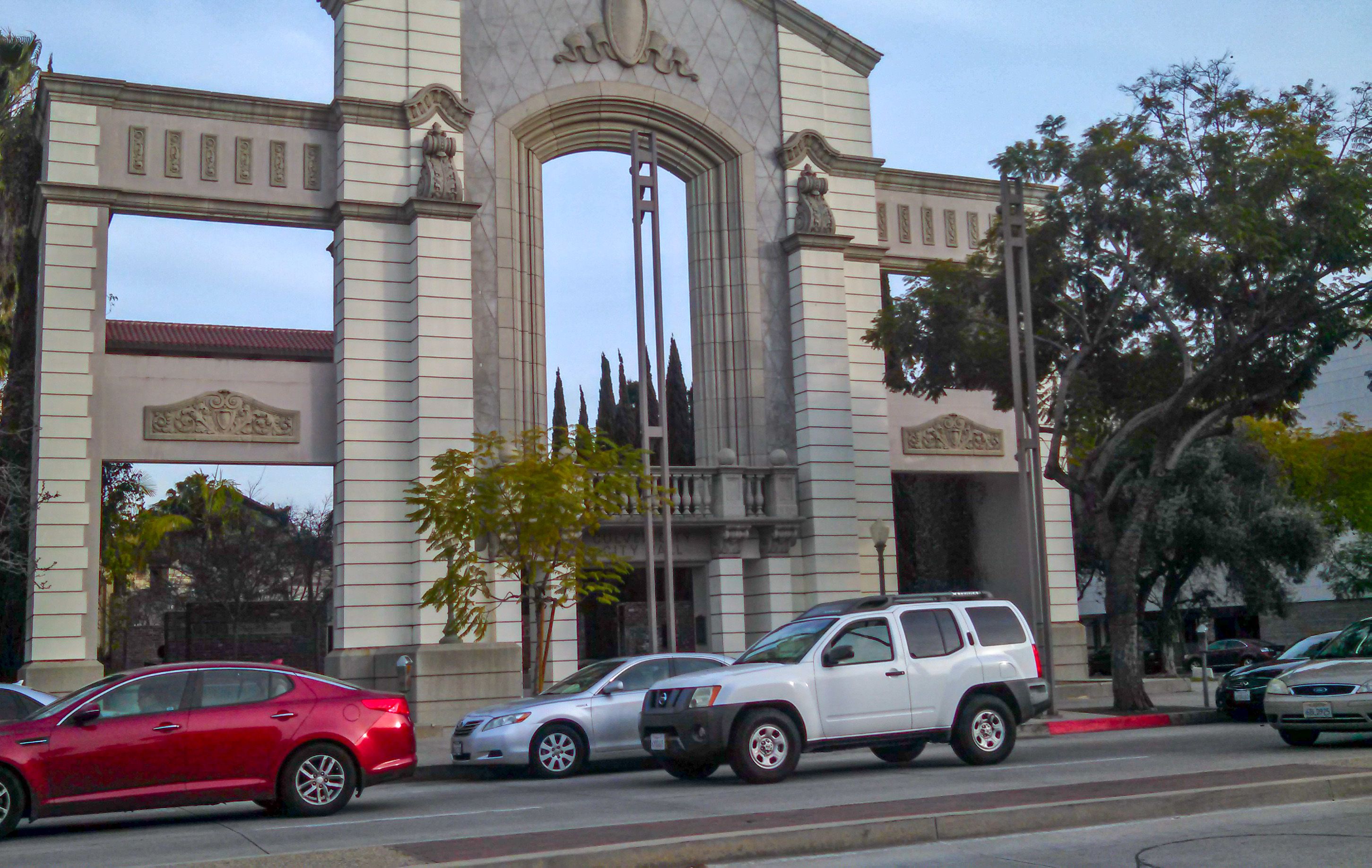 Historic City Hall facade in Culver City, California