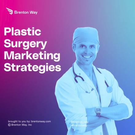 Brenton Way blog cover graphic titled '11 Best Plastic Surgery Marketing Strategies For Patient Retention & Growth'.