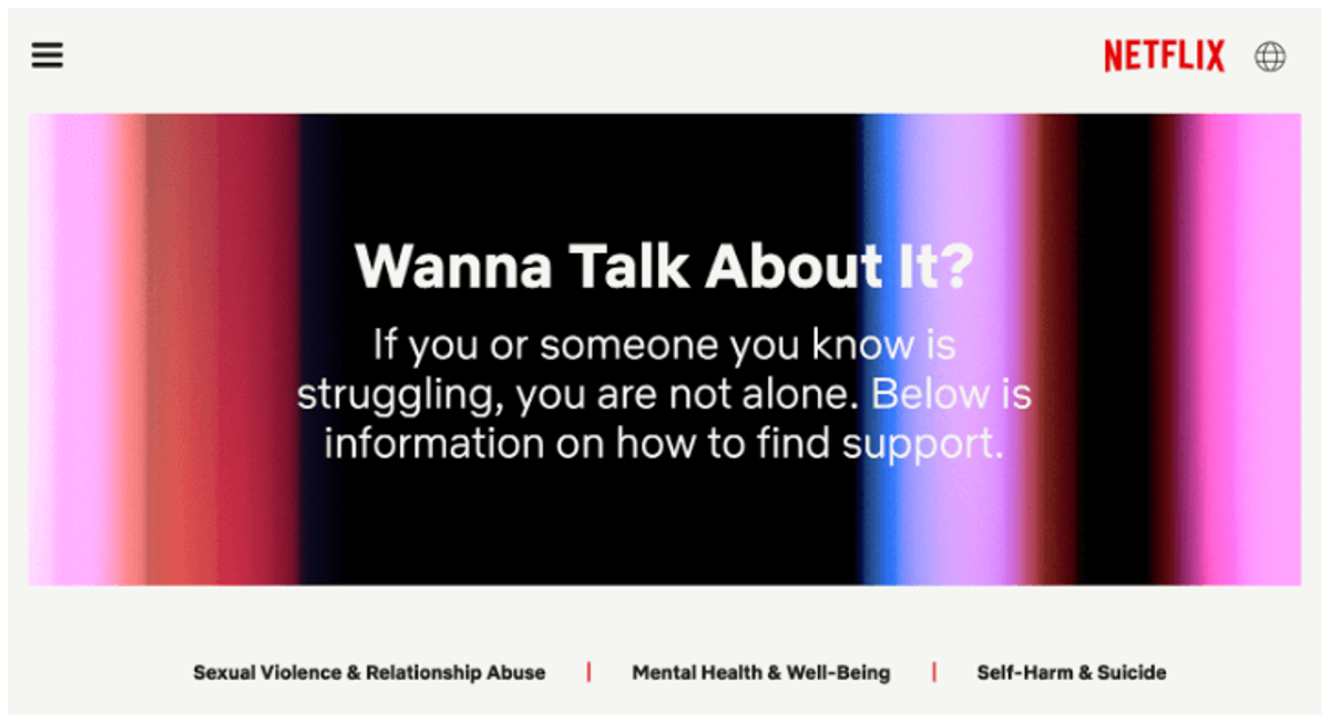 Screenshot from Netflix's page awareness campaign​​​​‌﻿‍﻿​‍​‍‌‍﻿﻿‌﻿​‍‌‍‍‌‌‍‌﻿‌‍‍‌‌‍﻿‍​‍​‍​﻿‍‍​‍​‍‌﻿​﻿‌‍​‌‌‍﻿‍‌‍‍‌‌﻿‌​‌﻿‍‌​‍﻿‍‌‍‍‌‌‍﻿﻿​‍​‍​‍﻿​​‍​‍‌‍‍​‌﻿​‍‌‍‌‌‌‍‌‍​‍​‍​﻿‍‍​‍​‍​‍﻿﻿‌‍​‌‌‍‌​‌‍﻿‌‌‍‍‌‌‍﻿‍​‍﻿﻿‌‍‍‌‌‍﻿‍‌﻿‌​‌‍‌‌‌‍﻿‍‌﻿‌​​‍﻿﻿‌‍‌‌‌‍‌​‌‍‍‌‌﻿‌​​‍﻿﻿‌‍﻿‌‌‍﻿﻿‌‍‌​‌‍‌‌​﻿﻿‌‌﻿​​‌﻿​‍‌‍‌‌‌﻿​﻿‌‍‌‌‌‍﻿‍‌﻿‌​‌‍​‌‌﻿‌​‌‍‍‌‌‍﻿﻿‌‍﻿‍​﻿‍﻿‌‍‍‌‌‍‌​​﻿﻿‌‌﻿​​‌‍﻿﻿‌﻿​﻿‌﻿‌​​‍﻿‌​﻿‍‌​‍﻿‌‌‍​‍‌‍‌‌‌﻿​﻿‌﻿‌​​‍﻿‌‌﻿​​‌﻿‌‌‌‍​‍‌‍﻿​‌‍‍‌‌‍​﻿​‍﻿‌‌﻿​‍‌‍‌‌‌‍﻿​‌‍​‌‌﻿‌​‌‍‍‌‌‍﻿﻿‌‍﻿‍‌﻿​﻿​‍﻿‌‌﻿​﻿‌﻿‌​‌﻿​‍‌‍​‌‌﻿‌​‌‍‌‌‌‍‌﻿‌‍‍‌‌‍‌‌‌﻿​﻿​﻿‍﻿‌﻿‌​‌﻿‍‌‌﻿​​‌‍‌‌​﻿﻿‌‌﻿​​‌‍﻿﻿‌﻿​﻿‌﻿‌​​﻿‍﻿‌﻿​​‌‍​‌‌﻿‌​‌‍‍​​﻿﻿‌‌‍​‍‌‍﻿﻿‌‍‌​‌﻿‍‌​‍‌‌​﻿‌‌‌​​‍‌‌﻿﻿‌‍‍﻿‌‍‌‌‌﻿‍‌​‍‌‌​﻿​﻿‌​‌​​‍‌‌​﻿​﻿‌​‌​​‍‌‌​﻿​‍​﻿​‍‌‍‍﻿​﻿‌‌​﻿​‌​‍‌‌​﻿​‍​﻿​‍​‍‌‌​﻿‌‌‌​‌​​‍﻿‍‌‍​‌‌‍﻿​‌﻿‌​​﻿﻿﻿‌‍​‍‌‍​‌‌﻿​﻿‌‍‌‌‌‌‌‌‌﻿​‍‌‍﻿​​﻿﻿‌​‍‌‌​﻿​‍‌​‌‍‌‍​‌‌‍‌​‌‍﻿‌‌‍‍‌‌‍﻿‍​‍‌‍‌‍‍‌‌‍‌​​﻿﻿‌‌﻿​​‌‍﻿﻿‌﻿​﻿‌﻿‌​​‍﻿‌​﻿‍‌​‍﻿‌‌‍​‍‌‍‌‌‌﻿​﻿‌﻿‌​​‍﻿‌‌﻿​​‌﻿‌‌‌‍​‍‌‍﻿​‌‍‍‌‌‍​﻿​‍﻿‌‌﻿​‍‌‍‌‌‌‍﻿​‌‍​‌‌﻿‌​‌‍‍‌‌‍﻿﻿‌‍﻿‍‌﻿​﻿​‍﻿‌‌﻿​﻿‌﻿‌​‌﻿​‍‌‍​‌‌﻿‌​‌‍‌‌‌‍‌﻿‌‍‍‌‌‍‌‌‌﻿​﻿​‍‌‍‌﻿‌​‌﻿‍‌‌﻿​​‌‍‌‌​﻿﻿‌‌﻿​​‌‍﻿﻿‌﻿​﻿‌﻿‌​​‍‌‍‌﻿​​‌‍​‌‌﻿‌​‌‍‍​​﻿﻿‌‌‍​‍‌‍﻿﻿‌‍‌​‌﻿‍‌​‍‌‌​﻿‌‌‌​​‍‌‌﻿﻿‌‍‍﻿‌‍‌‌‌﻿‍‌​‍‌‌​﻿​﻿‌​‌​​‍‌‌​﻿​﻿‌​‌​​‍‌‌​﻿​‍​﻿​‍‌‍‍﻿​﻿‌‌​﻿​‌​‍‌‌​﻿​‍​﻿​‍​‍‌‌​﻿‌‌‌​‌​​‍﻿‍‌‍​‌‌‍﻿​‌﻿‌​​‍‌‍‌﻿​​‌‍‌‌‌﻿​‍‌﻿​﻿‌﻿​​‌‍‌‌‌‍​﻿‌﻿‌​‌‍‍‌‌﻿‌‍‌‍‌‌​﻿﻿‌‌﻿​​‌﻿‌‌‌‍​‍‌‍﻿​‌‍‍‌‌﻿​﻿‌‍‍​‌‍‌‌‌‍‌​​‍​‍‌﻿﻿‌