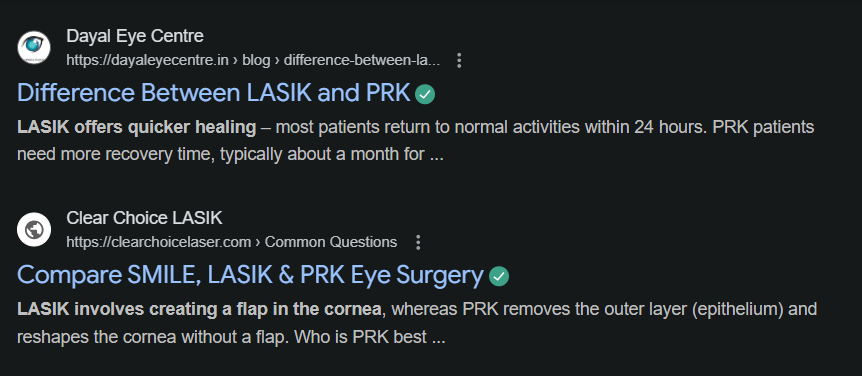 Educational content marketing for eye care