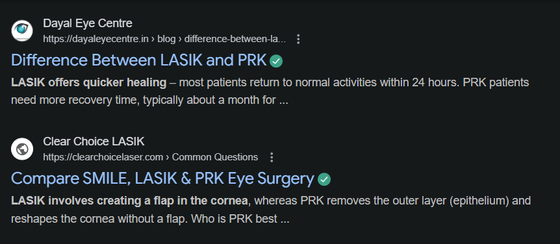 Educational content marketing for eye care