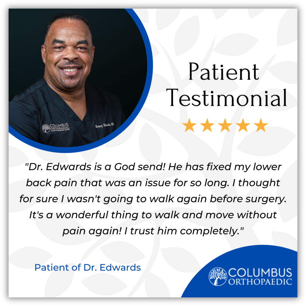 Columbus Orthopaedic patient testimonial creative