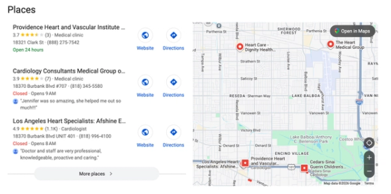 Paid Search Campaigns for cardiology digital marketing - Google AI Overview for cardiology clinics