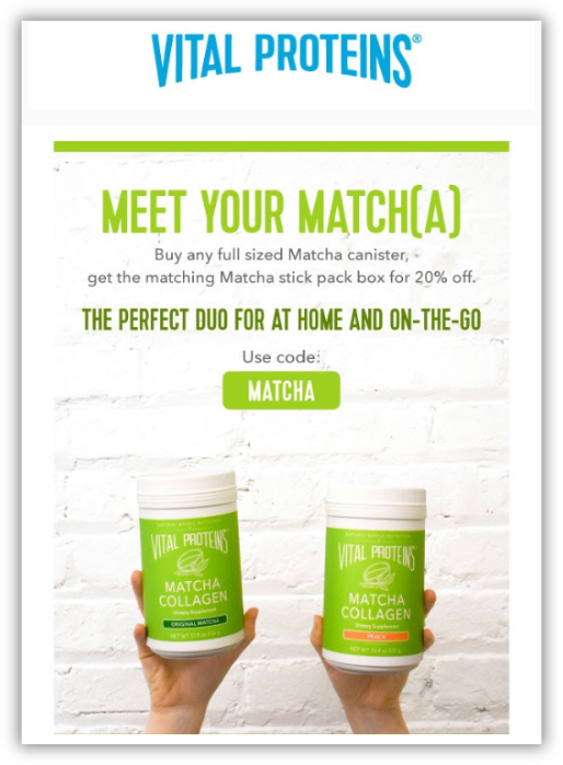 Vital Proteins matcha email