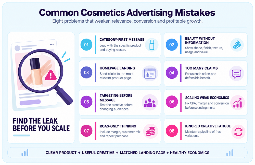 common cosmetics advertising mistakes