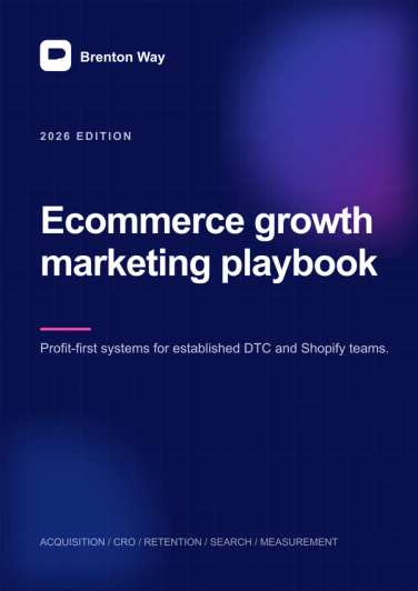 Ecommerce growth marketing playbook cover