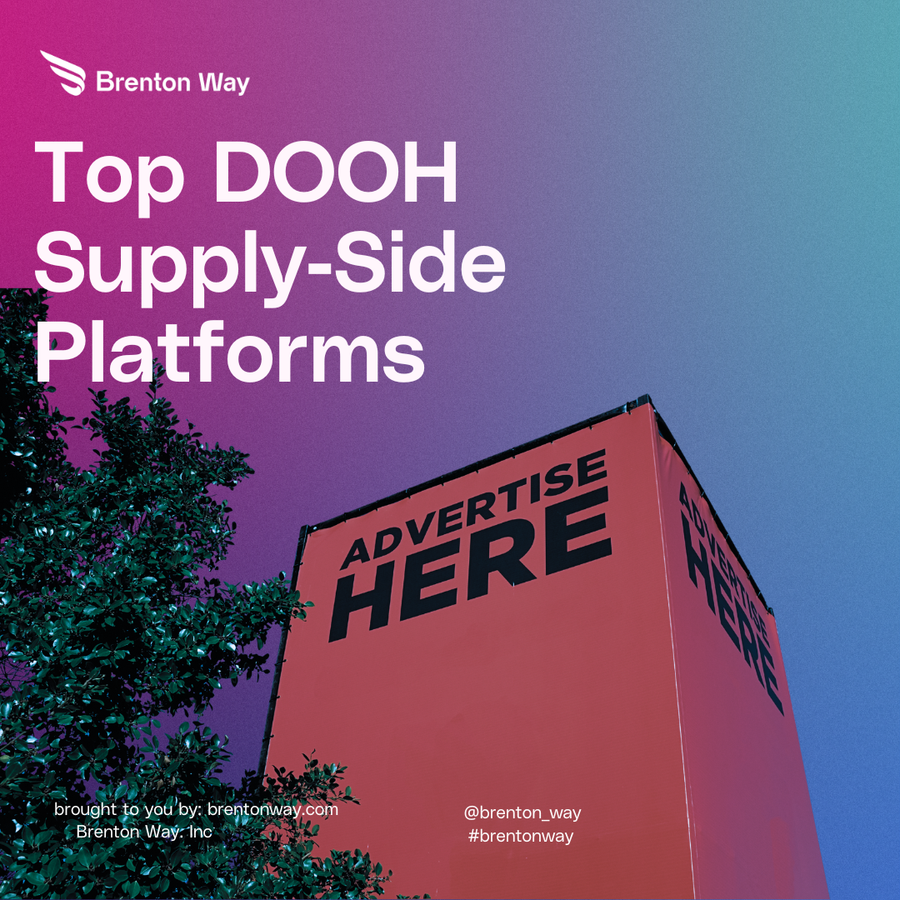 Brenton Way blog cover graphic titled 'The Best DOOH Supply-Side Platforms (SSPs) in 2026'.